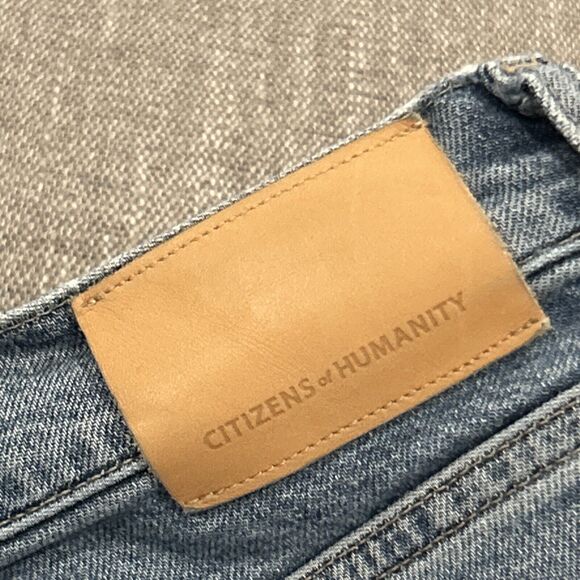Citizens of Humanity Jeans Womens 28 Daphne Crop Blue High Rise COH Distressed - Picture 9 of 13